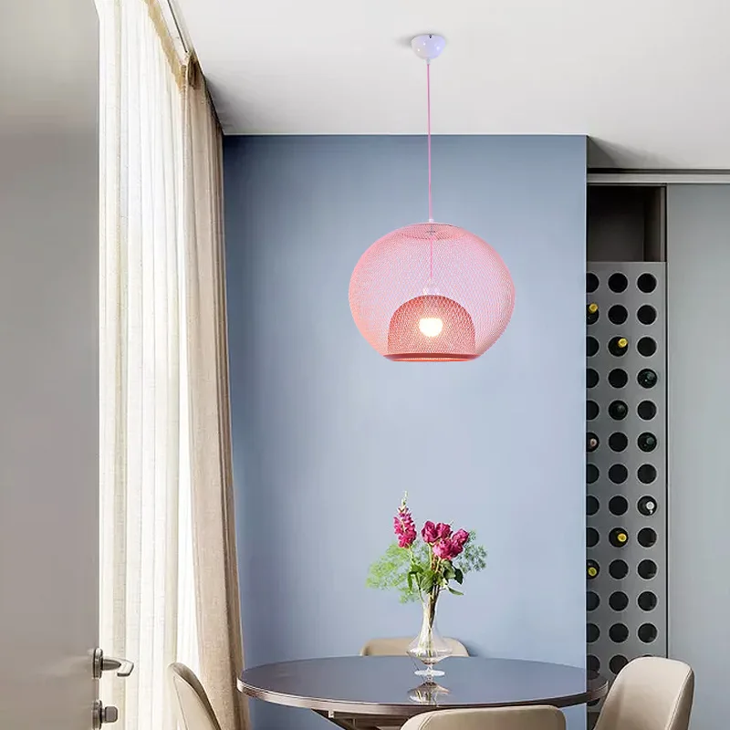 Metal Grid Pendant Lamp Nordic Designer Ceiling Chandelier Suspension Hanging Light Fixture with E27 Changeable Bulb - Image 5