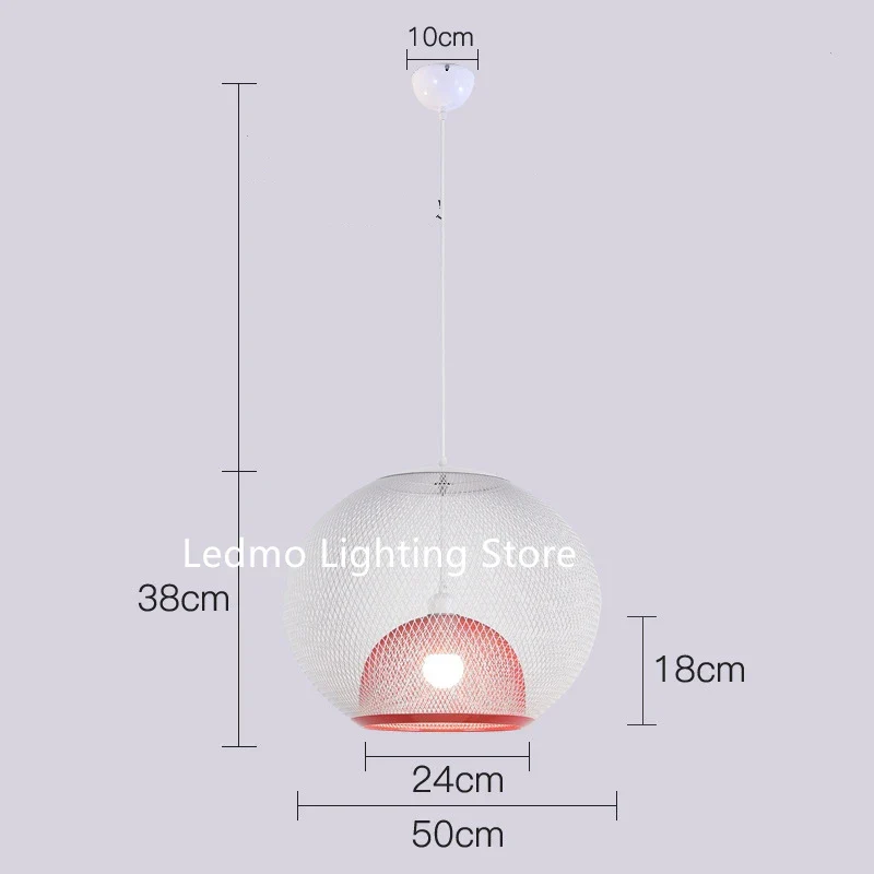 Metal Grid Pendant Lamp Nordic Designer Ceiling Chandelier Suspension Hanging Light Fixture with E27 Changeable Bulb - Image 7