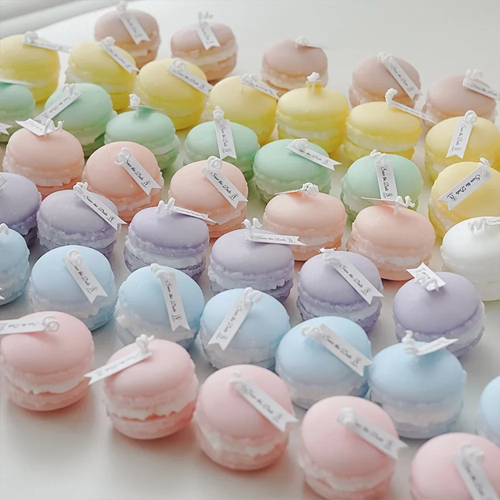 mini bougie parfumée macaron pour décoration intérieure et souvenirs - Image 3