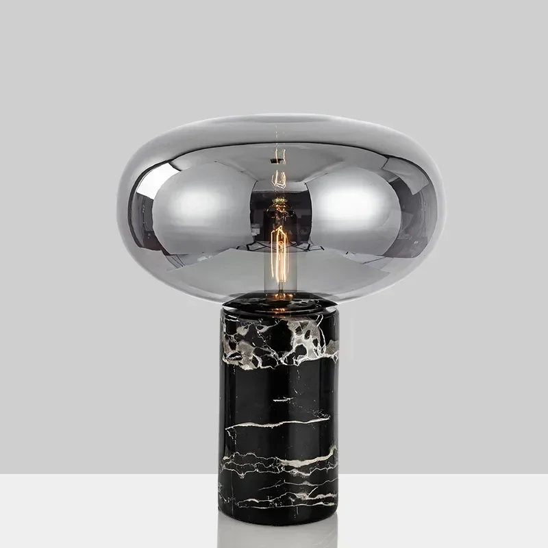 Minimalist Marble Decoration Desk Lamp Glass Desk Light for Bedroom - Image 3