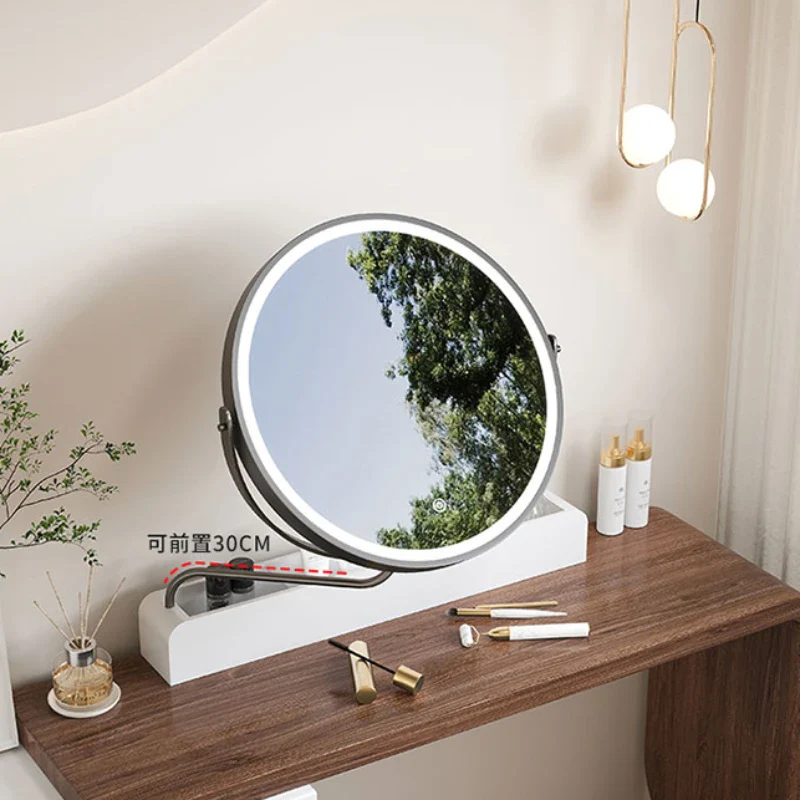 miroir décoratif à led rétro en bois pour maquillage - Image 6