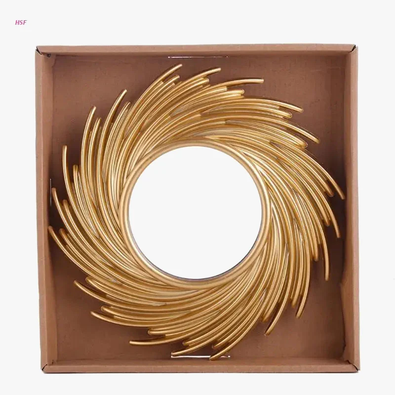 miroir décoratif en rotin en forme de soleil design moderne et élégant - Image 4