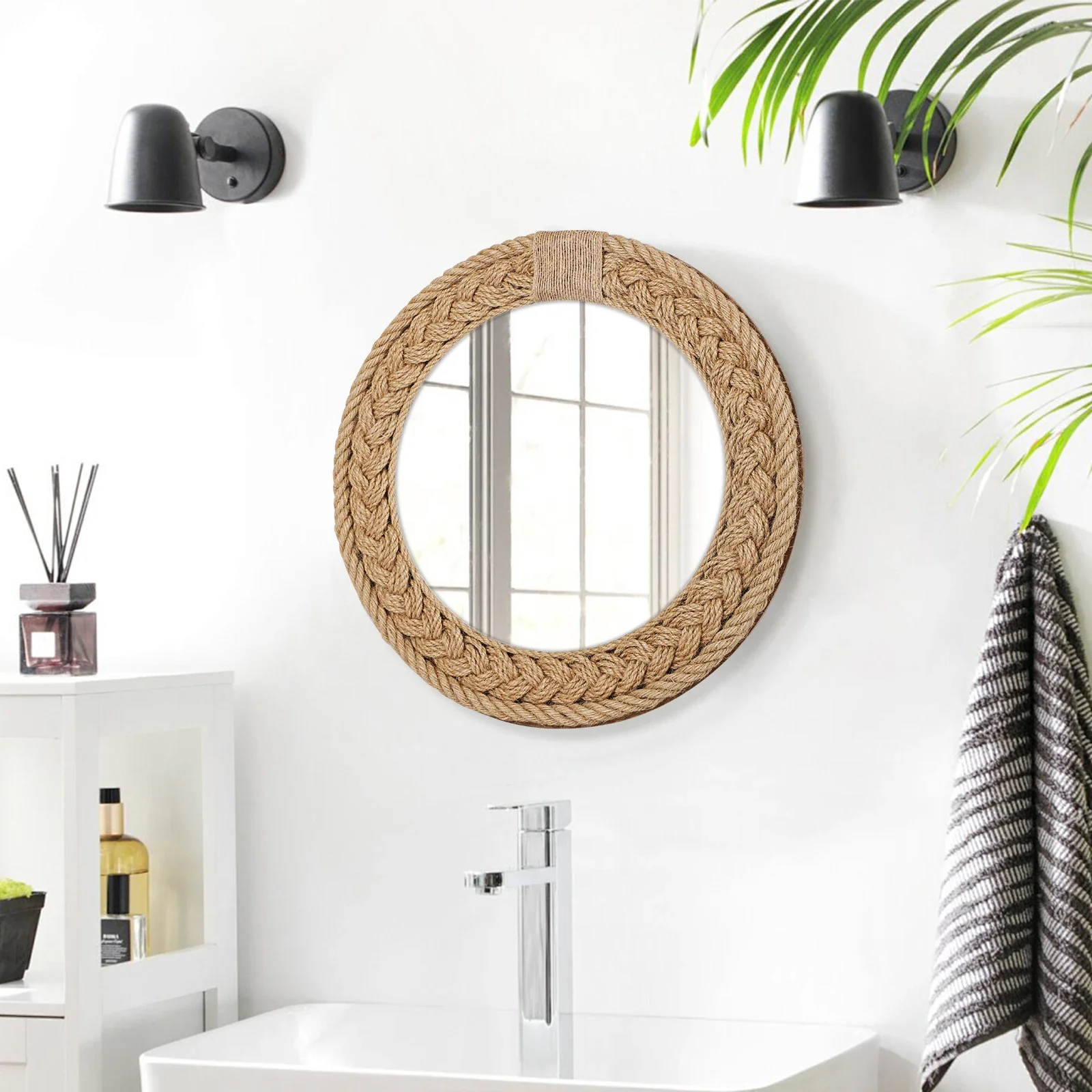 miroir décoratif nordique tissé à la main pour décoration créative - Image 6