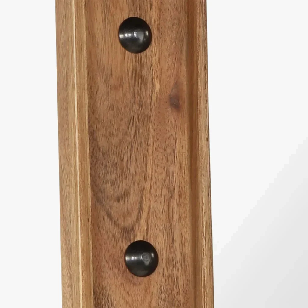 miroir en bois d'acacia massif pour décoration murale intérieure - Image 4