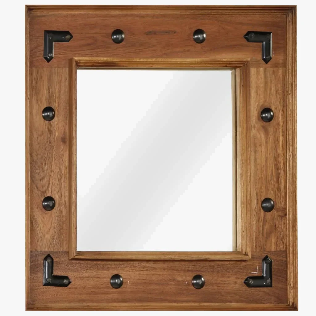 miroir en bois d'acacia massif pour décoration murale intérieure - Image 7