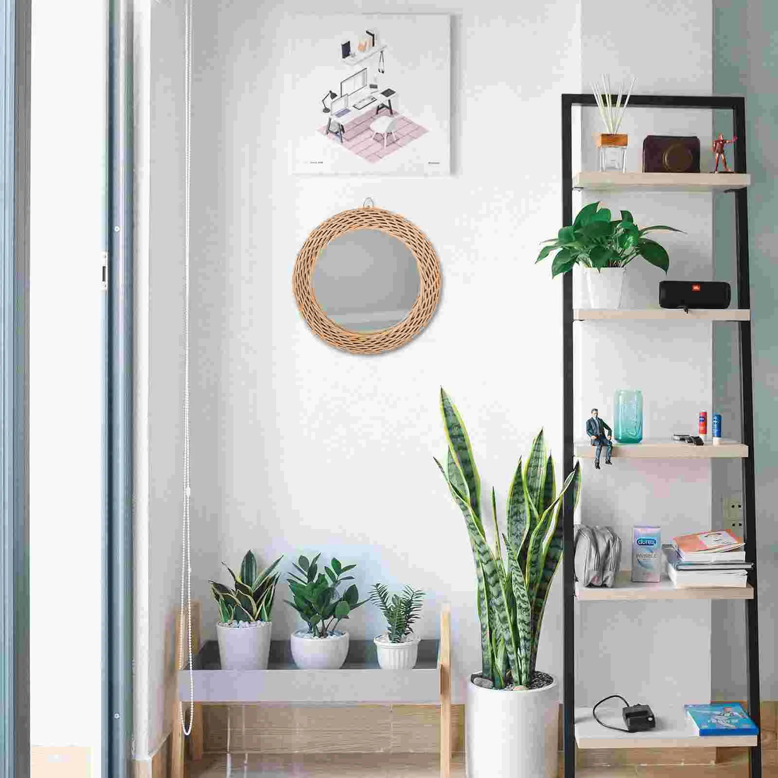 miroir en rotin tissé pour une décoration rustique élégante - Image 7