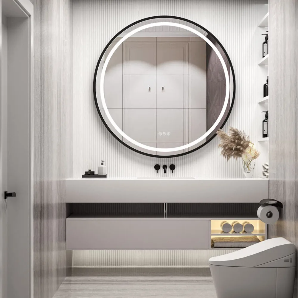 miroir lumineux rond avec intensité variable et antibuée - Image 9