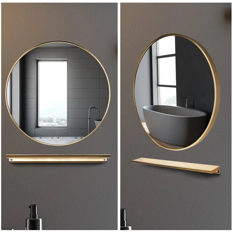 miroir mural circulaire en métal style moderne minimaliste - Image 2