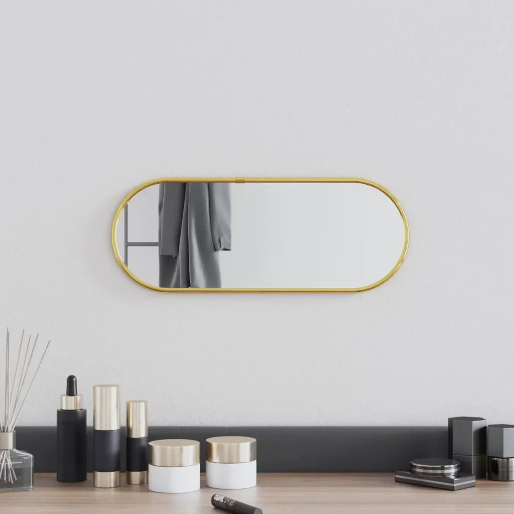 miroir mural ovale doré pour décoration intérieure élégante - Image 2