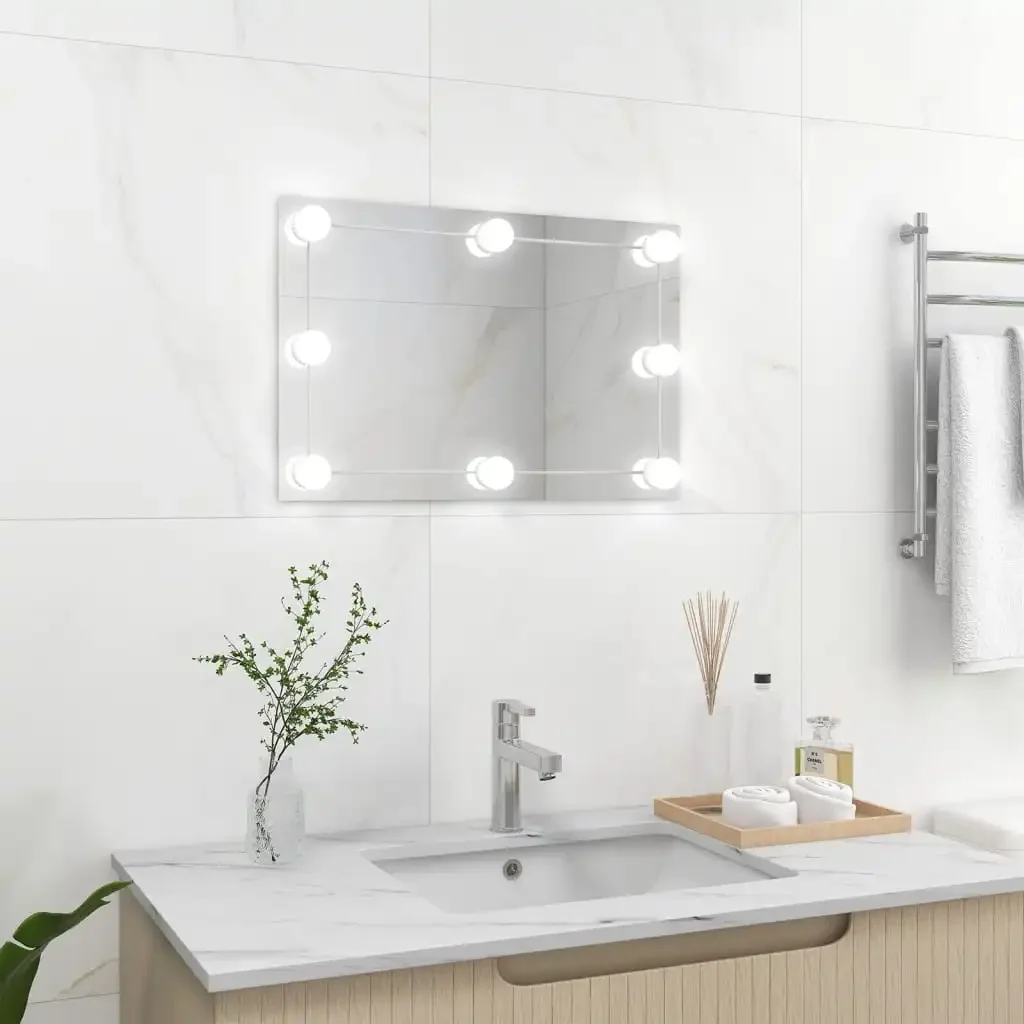 miroir mural rectangulaire avec lumières led décoratif pour intérieur - Image 7