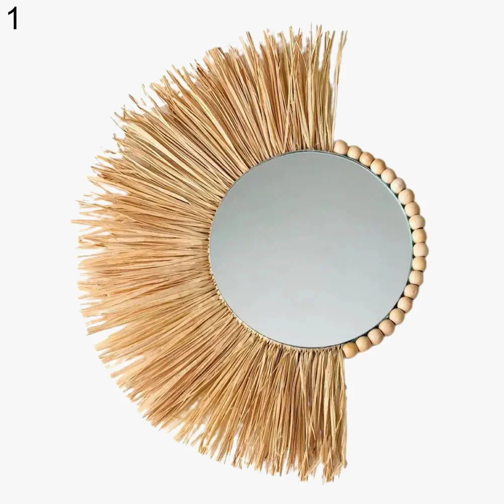 miroir suspendu en paille acrylique design et pratique - Image 9