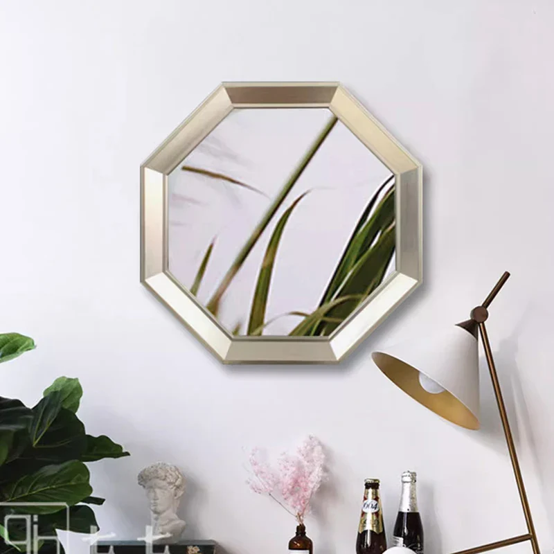 miroirs décoratifs hexagonaux en métal pour décoration esthétique - Image 4