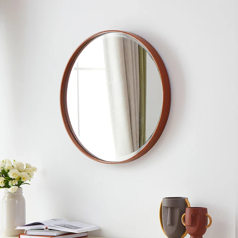 miroirs décoratifs ronds adhésifs pour salle de bain et décoration murale