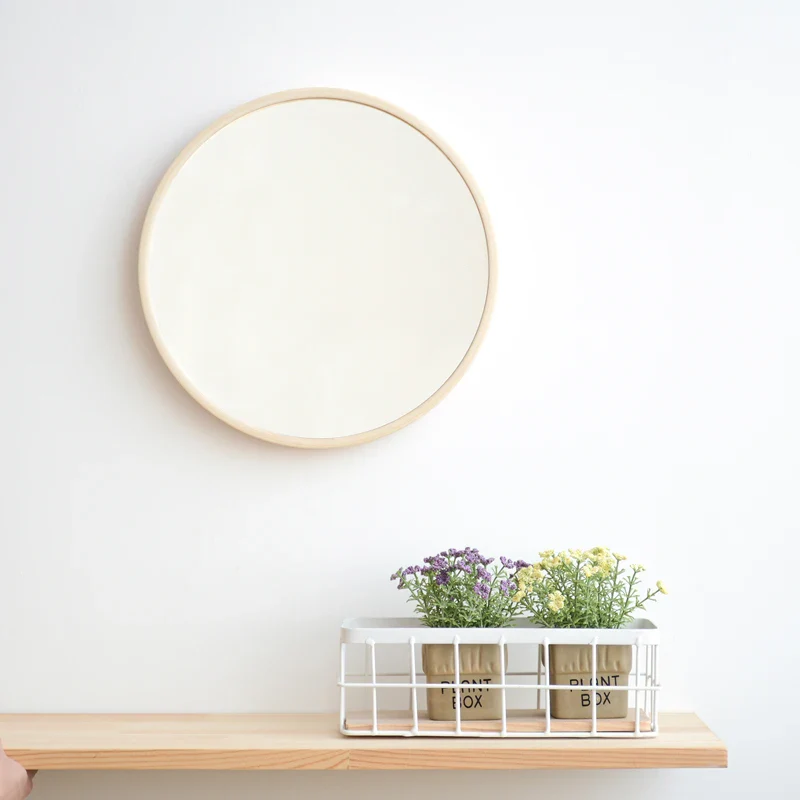 miroirs décoratifs ronds en bois nordique pour intérieur - Image 4