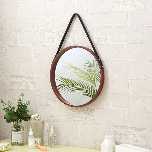 miroirs décoratifs ronds en bois rétro pour décoration intérieure - Image 7