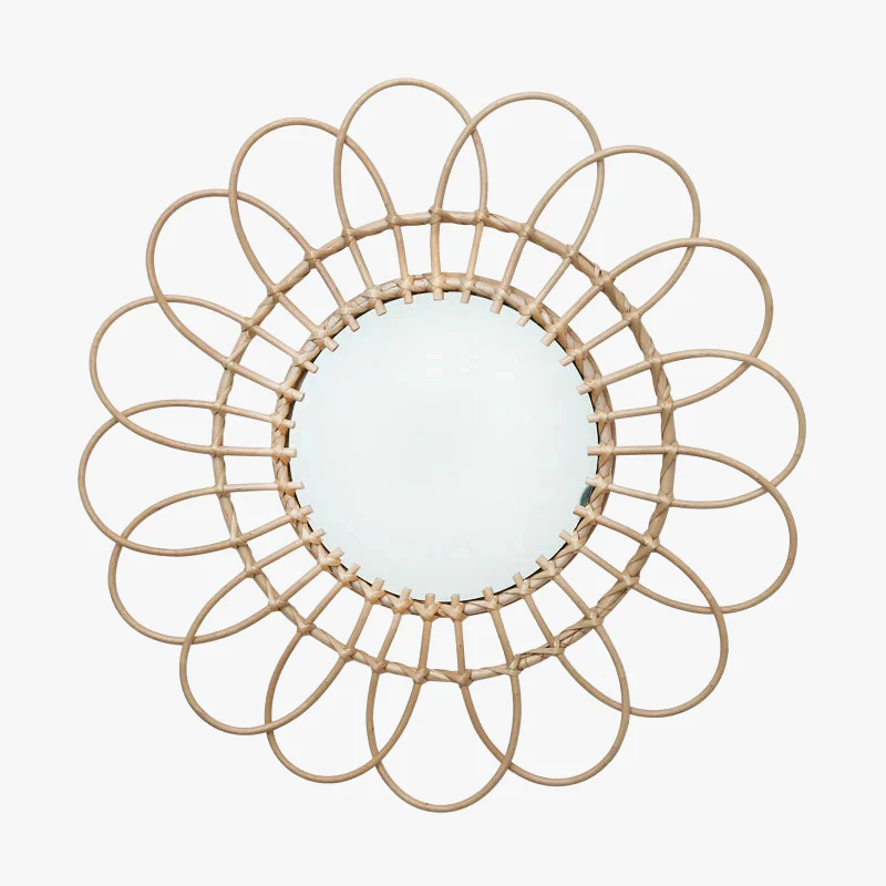 miroirs décoratifs ronds en macramé pour un style nordique