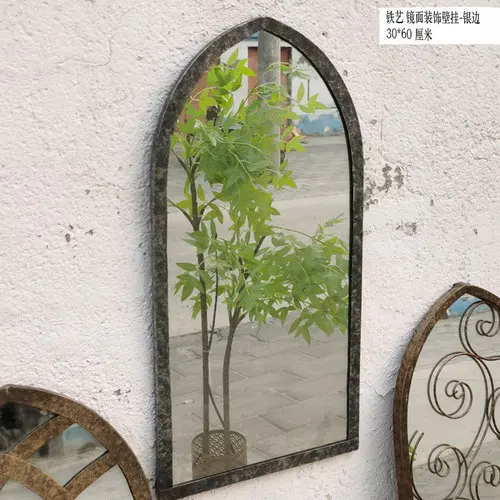 miroirs rétro nordiques en bois pour décoration artisanale murale - Image 8