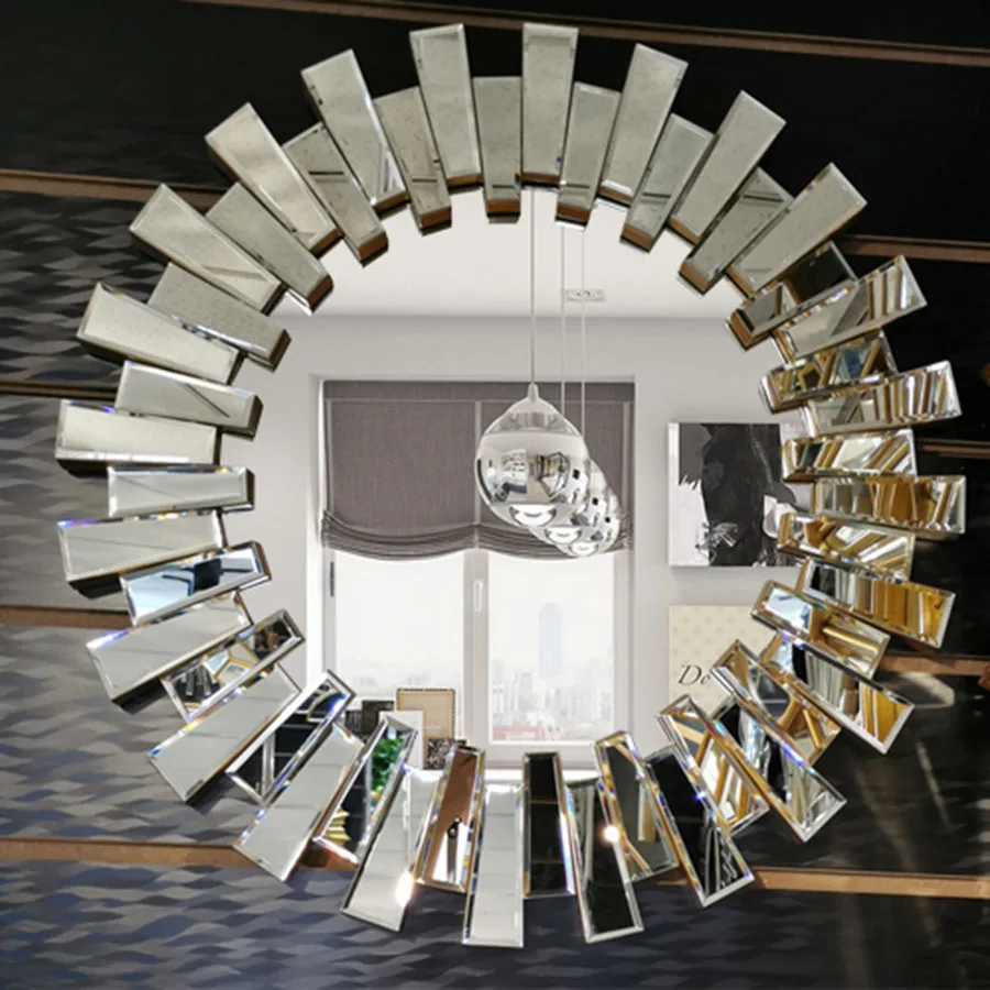 miroirs ronds décoratifs autocollants pour décoration et maquillage - Image 4