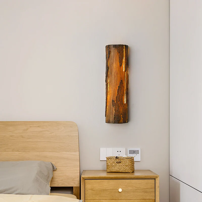 Modern creative tree stump LED wall lamp, indoor bedside wall lamp, designer, hotel, villa, cafe, passage, Art Deco, G9 - Image 2