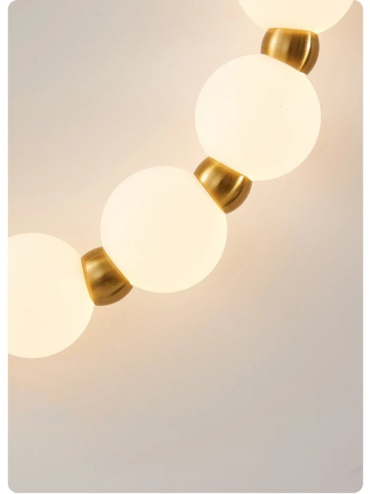 Modern Decorative Art Necklace LED Wall Lamp White Acrylic Ball Lamp for Living Room, Sofa, Bedside, Corridor - Image 5