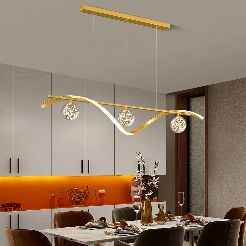 Modern Full Star Dining Room Chandelier Living Room, Kitchen Dining Table, Bedroom Office Gold Decorative Lighting Chandelier - Image 8