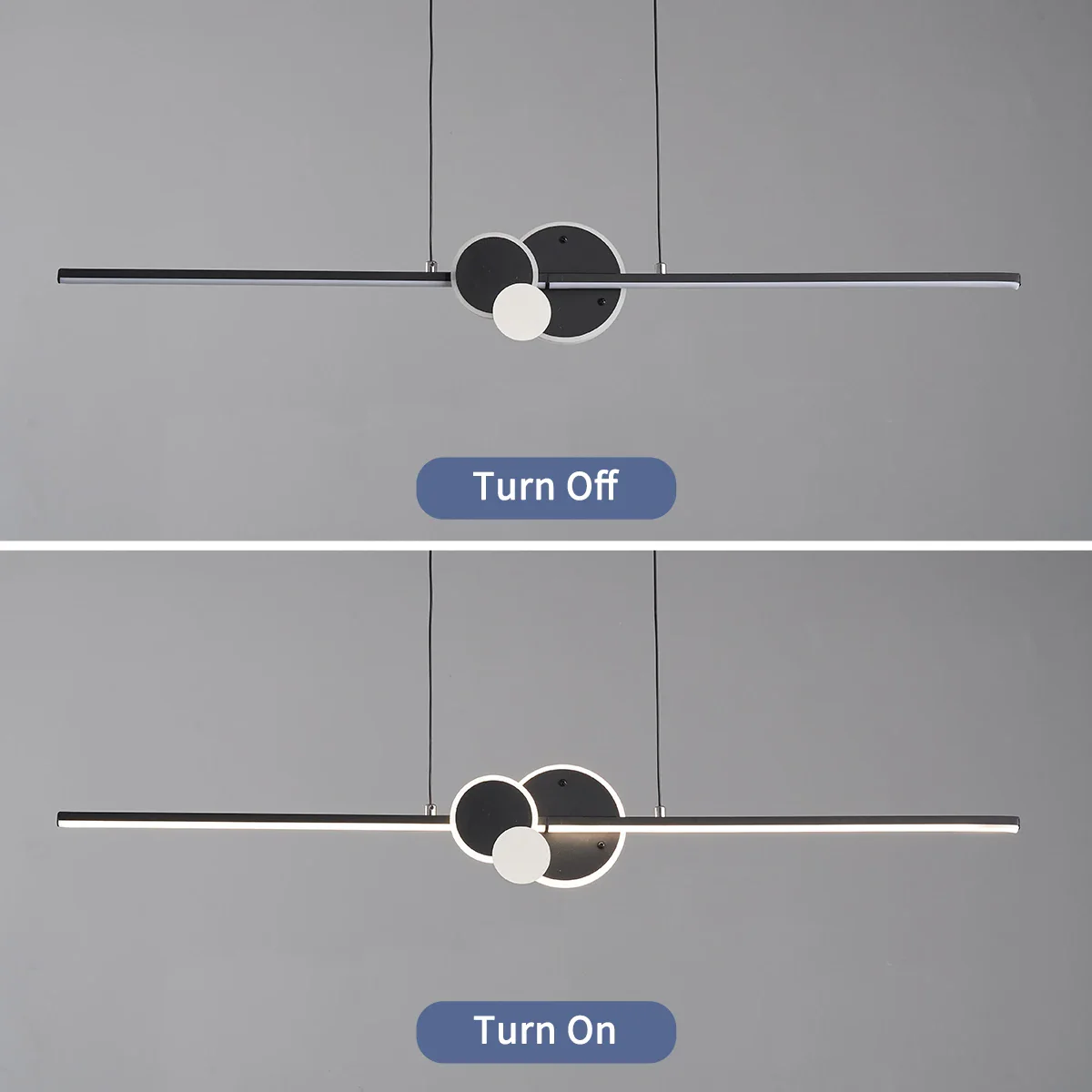 Modern Hanging LED Chandelier Tables, Restaurants, Kitchens, Minimum Ceiling Chandeliers, Home Decorative Lights, Linear - Image 4