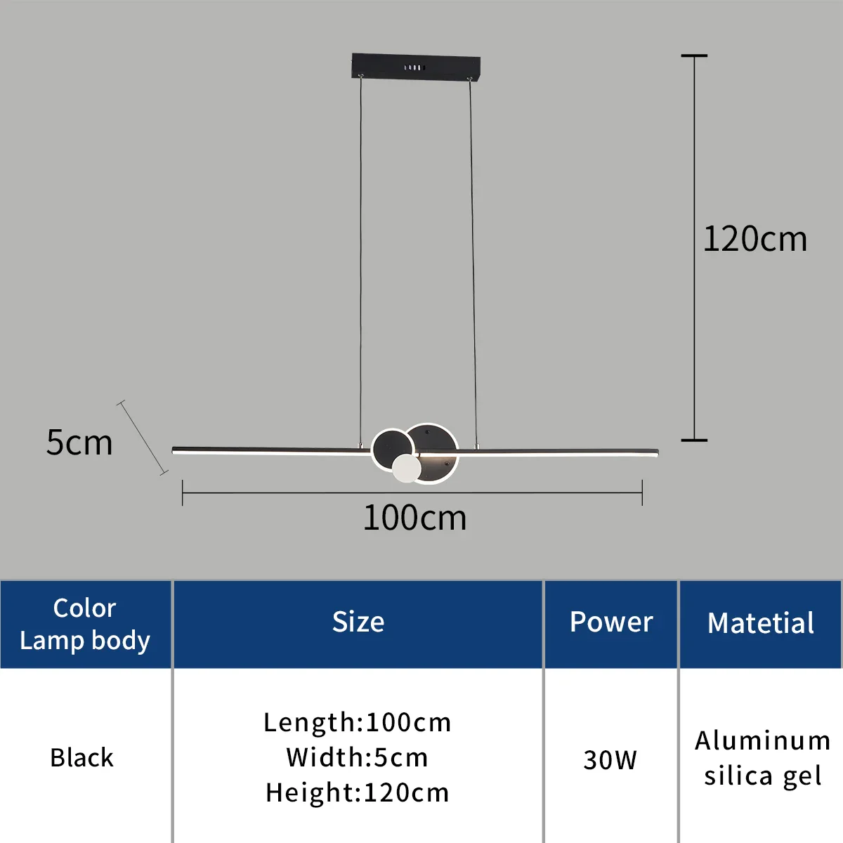 Modern Hanging LED Chandelier Tables, Restaurants, Kitchens, Minimum Ceiling Chandeliers, Home Decorative Lights, Linear - Image 5