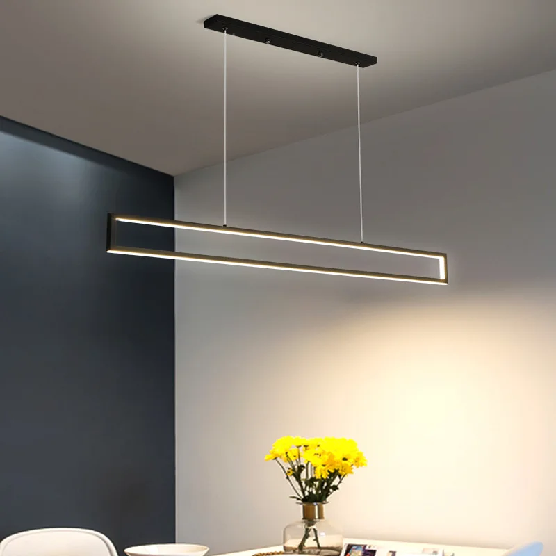 Modern LED black dimming living room light used for hanging decoration of restaurant, coffee shop, bar lighting fixtures - Image 2