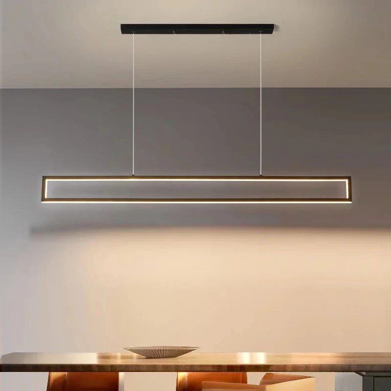 Modern LED black dimming living room light used for hanging decoration of restaurant, coffee shop, bar lighting fixtures - Image 4