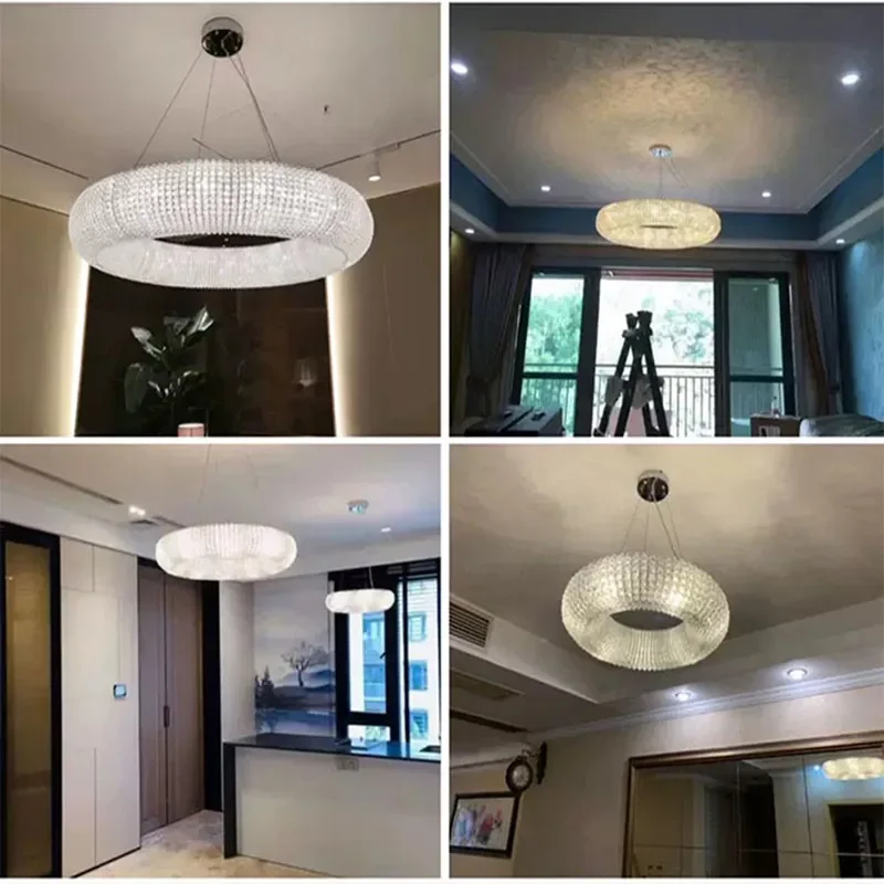 Modern Luxury Crystal Loft Chandelier Living Room Lustre Pendant Lamp Suspension Home Interior Decor Hanging Light Fixtures - Image 5