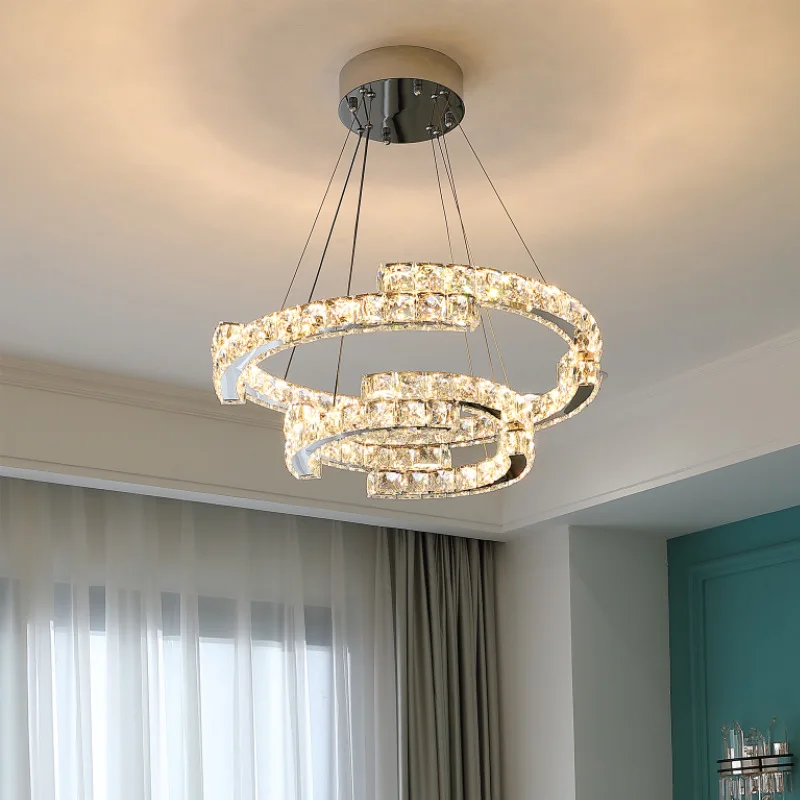 Modern Luxury K9 Crystal Led Chandelier In Dining Room, Nordic Living Room, Kitchen Lights, Bar, Bedroom Lighting Chandelier - Image 2