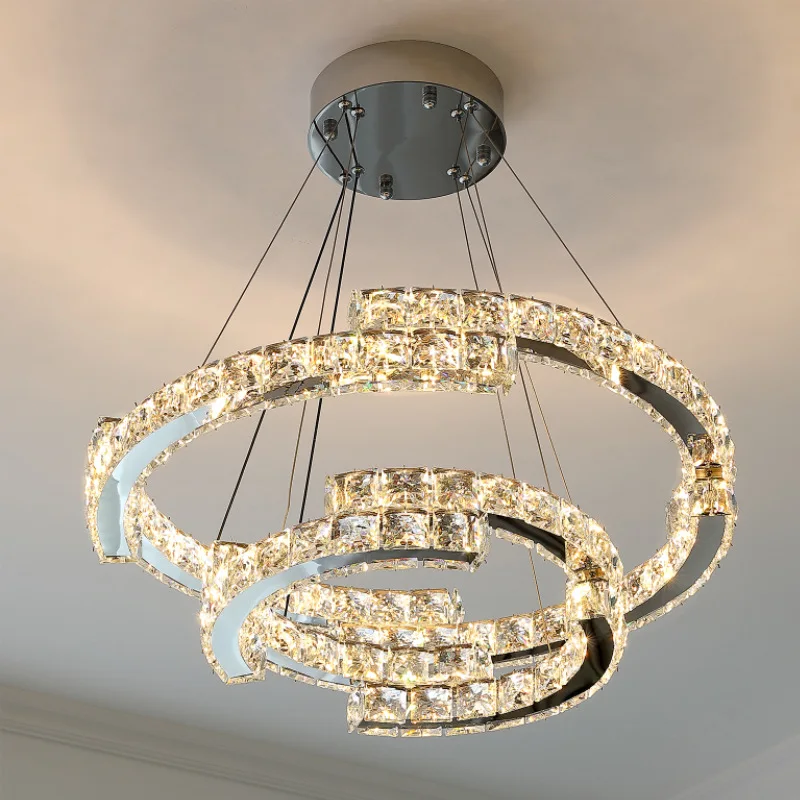 Modern Luxury K9 Crystal Led Chandelier In Dining Room, Nordic Living Room, Kitchen Lights, Bar, Bedroom Lighting Chandelier - Image 3