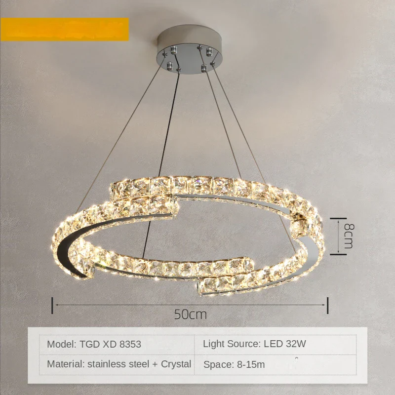 Modern Luxury K9 Crystal Led Chandelier In Dining Room, Nordic Living Room, Kitchen Lights, Bar, Bedroom Lighting Chandelier - Image 7