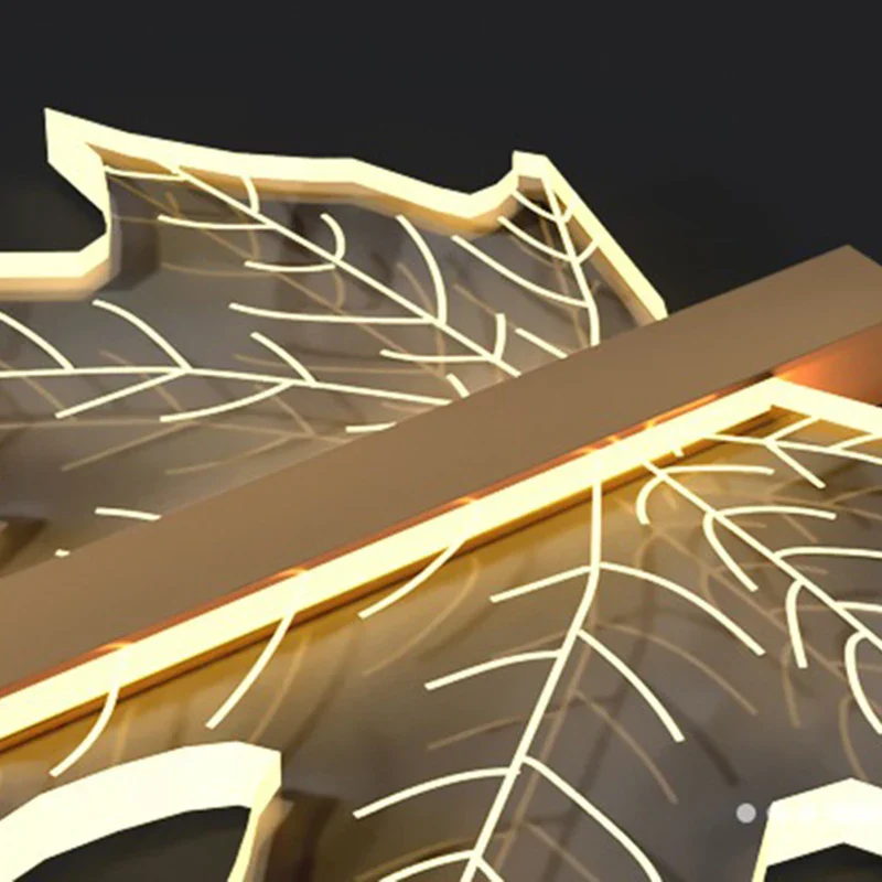 Modern Luxury Villa Maple Leaf Acrylic Chandelier Living Room, Hotel Lobby, Attic, Restaurant Light Luxury Decorative Chandelier - Image 5