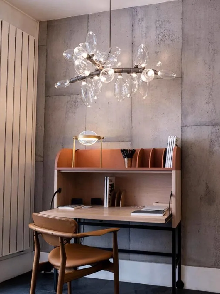 Modern Luxury White Glass Grape Shaped Duplex Villa Chandelier, Living Room, Dining Room, Hotel Circular Decorative Chandelier - Image 6