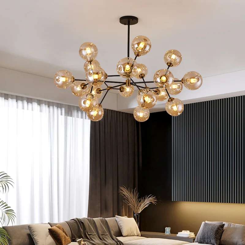 Modern minimalist kitchen, family, bedroom, dining-room, droplight attic luxury glass bubbles molecular droplight - Image 3