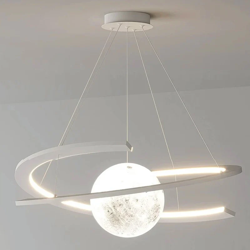 Modern minimalist LED dining room chandelier Nordic personality indoor living room lights, kitchen bar decoration chandelier - Image 6