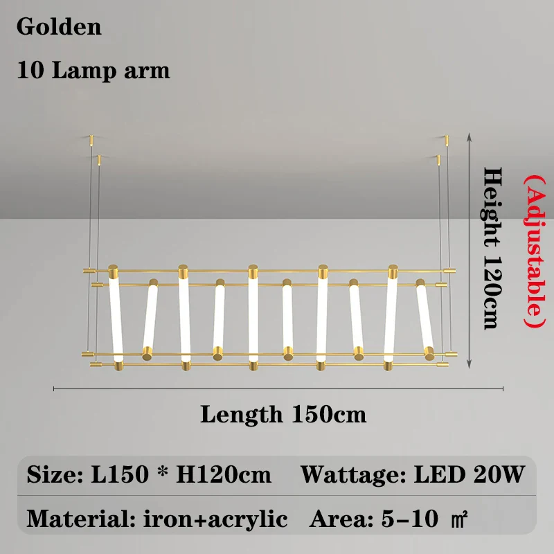 Modern Simple Chandelier, Restaurant, Bar, Exhibition hall, Chandelier, Nordic art Island designer, Extremely Simple LED Lamps - Image 7