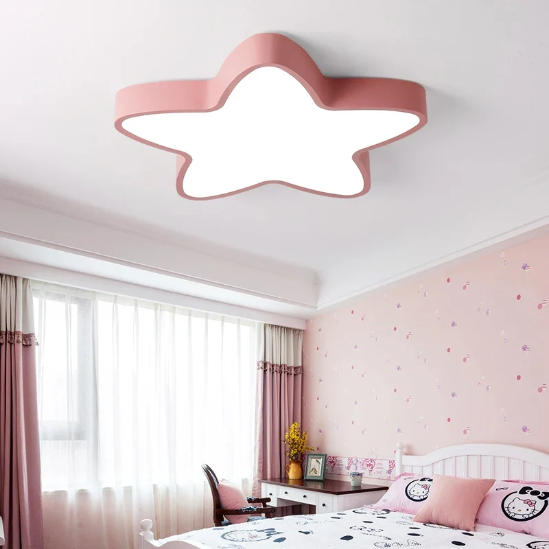 Moderne LED chambre d'enfants coloré étoile plafonnier salon chambre fille chambre lampes chambre d'enfant parc d'attractions éclairage f - Image 3