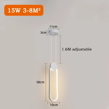Moderne minimaliste LED longue ligne unique tête lustre café bar lampe de table chambre lampe de chevet restaurant suspension lumières - Image 12