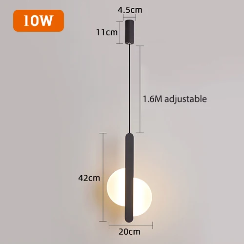 Moderne minimaliste LED longue ligne unique tête lustre café bar lampe de table chambre lampe de chevet restaurant suspension lumières - Image 15