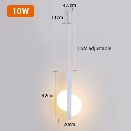 Moderne minimaliste LED longue ligne unique tête lustre café bar lampe de table chambre lampe de chevet restaurant suspension lumières - Image 16