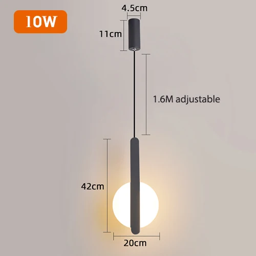 Moderne minimaliste LED longue ligne unique tête lustre café bar lampe de table chambre lampe de chevet restaurant suspension lumières - Image 17
