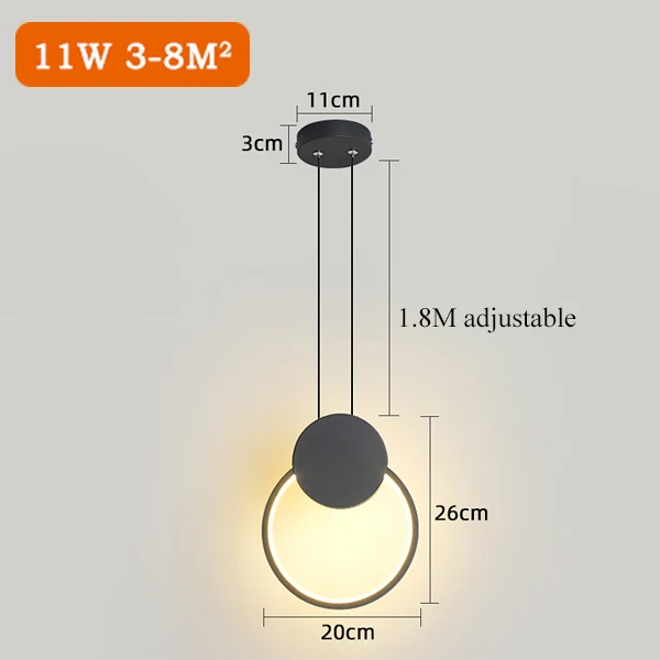 Moderne minimaliste LED longue ligne unique tête lustre café bar lampe de table chambre lampe de chevet restaurant suspension lumières - Image 7