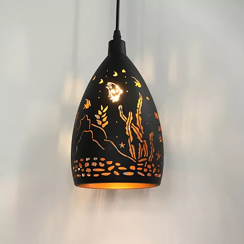 Moderne suspension LED lumières fer creux cage en métal suspension Luminaire salon restaurant boutique bar décor Luminaire - Image 7