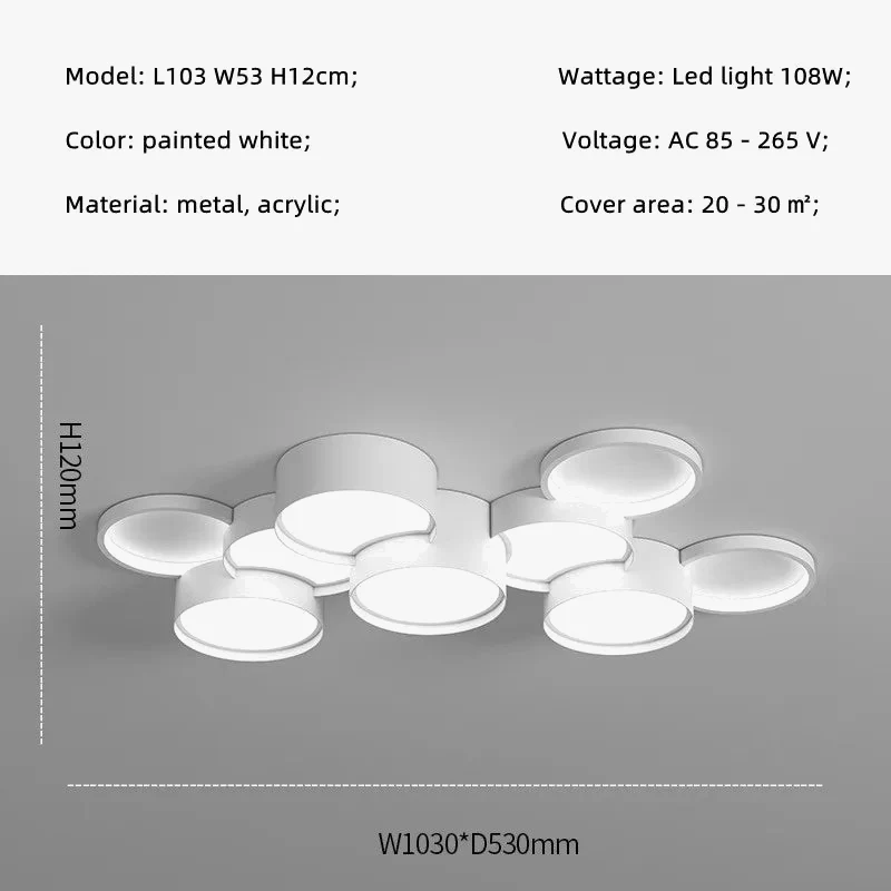 Moderne Smart Led Dimmable Lustre salon blanc plafond Lustre lampe Lustre Led Luminarias lampes Led montées irrégulières - Image 10