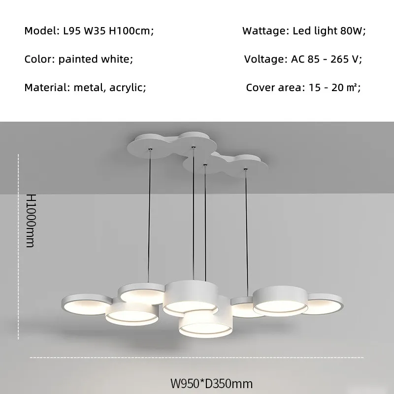 Moderne Smart Led Dimmable Lustre salon blanc plafond Lustre lampe Lustre Led Luminarias lampes Led montées irrégulières - Image 12