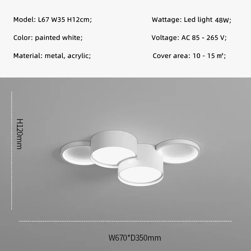 Moderne Smart Led Dimmable Lustre salon blanc plafond Lustre lampe Lustre Led Luminarias lampes Led montées irrégulières - Image 7