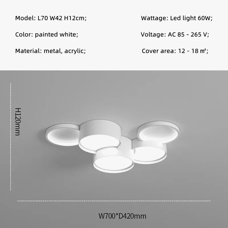 Moderne Smart Led Dimmable Lustre salon blanc plafond Lustre lampe Lustre Led Luminarias lampes Led montées irrégulières - Image 8