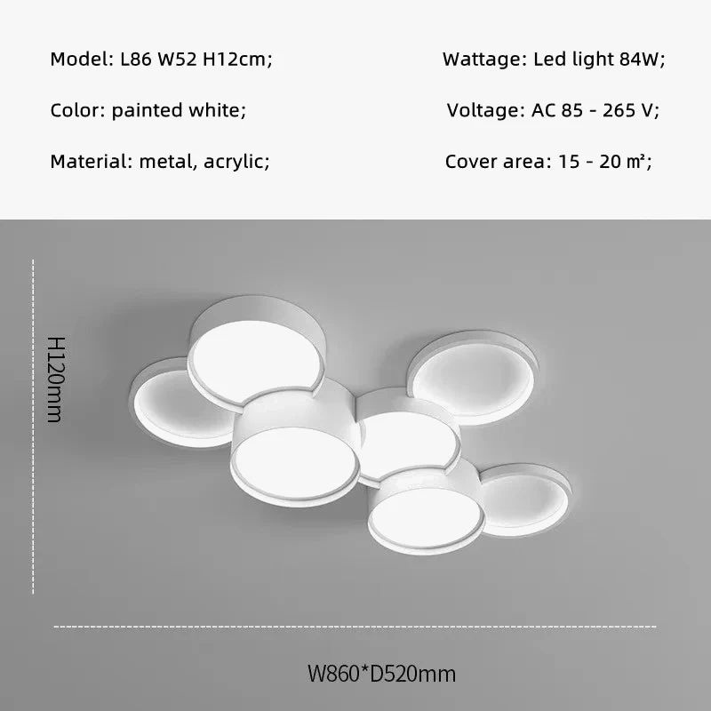 Moderne Smart Led Dimmable Lustre salon blanc plafond Lustre lampe Lustre Led Luminarias lampes Led montées irrégulières - Image 9